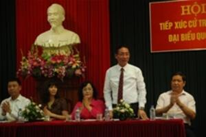 Luật sư Nguyễn Văn Chiến - Chủ nhiệm ĐLSHN tiếp xúc cử tri huyện Phú Xuyên, huyện Thường Tín