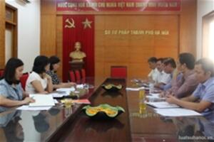 Hội nghị giao ban thực hiện quy chế phối hợp giữa ĐLS Hà Nội với Sở Tư pháp 6 tháng đầu năm 2016