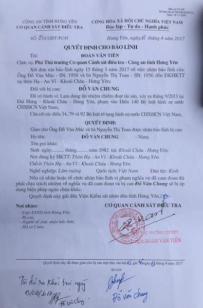VKSND tỉnh Hưng Yên quy kết sai tội, bị can được tại ngoại sau gần 3 năm bị bắt tam giam.
